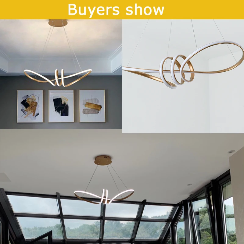 Светодиодный подвесной светильник золотого цвета для столовой гостиной кухни