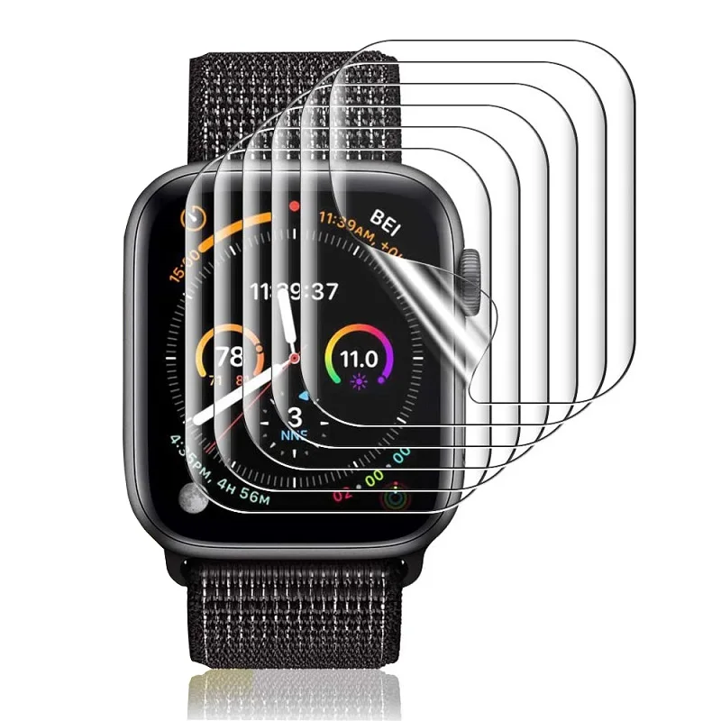 

Мягкая защитная пленка для Apple Watch Series 7 2022, полное покрытие 41 мм 45 мм, прозрачная наклейка, Защита экрана для iWatch 7, пленка