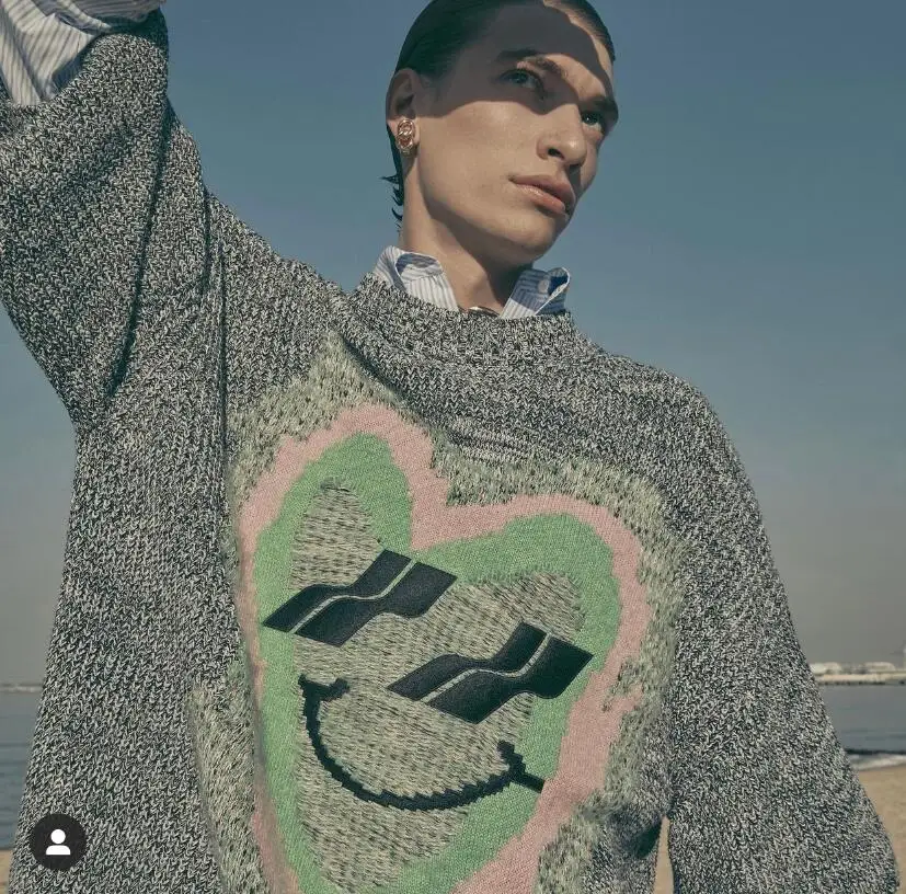 

Мужской и женский свитер с вышивкой 21FW, осенне-зимний свитер We11done в стиле хип-хоп, высококачественный Свитер оверсайз в стиле 1:1 с круглым вы...