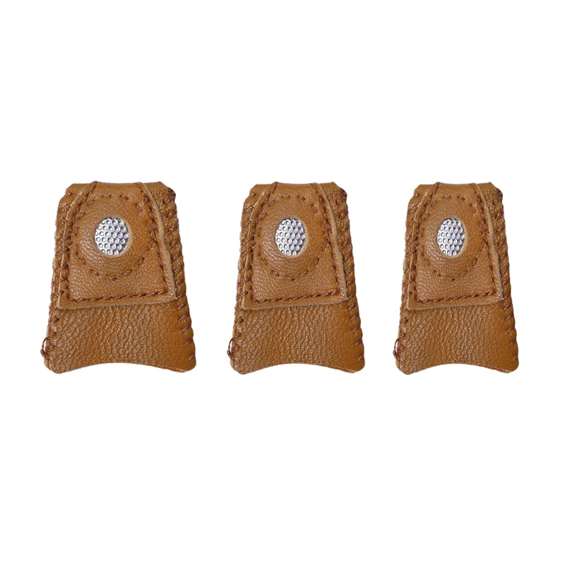 

LMDZ S/M/L Leather Thimble Cover DIY Sewing Tools Manual Needle and Thread Synthetic Coin Metal Home Practical Sewing Tools