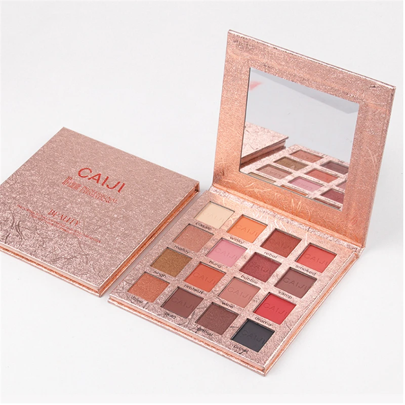 Модные очаровательные блестящие тени для век 16 цветов Палитра Косметика матовые