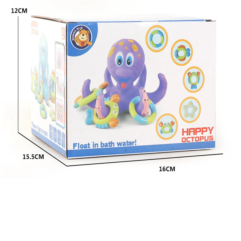 6 шт. купальных игрушки для душа детская игровая воды милый осьминог ванной