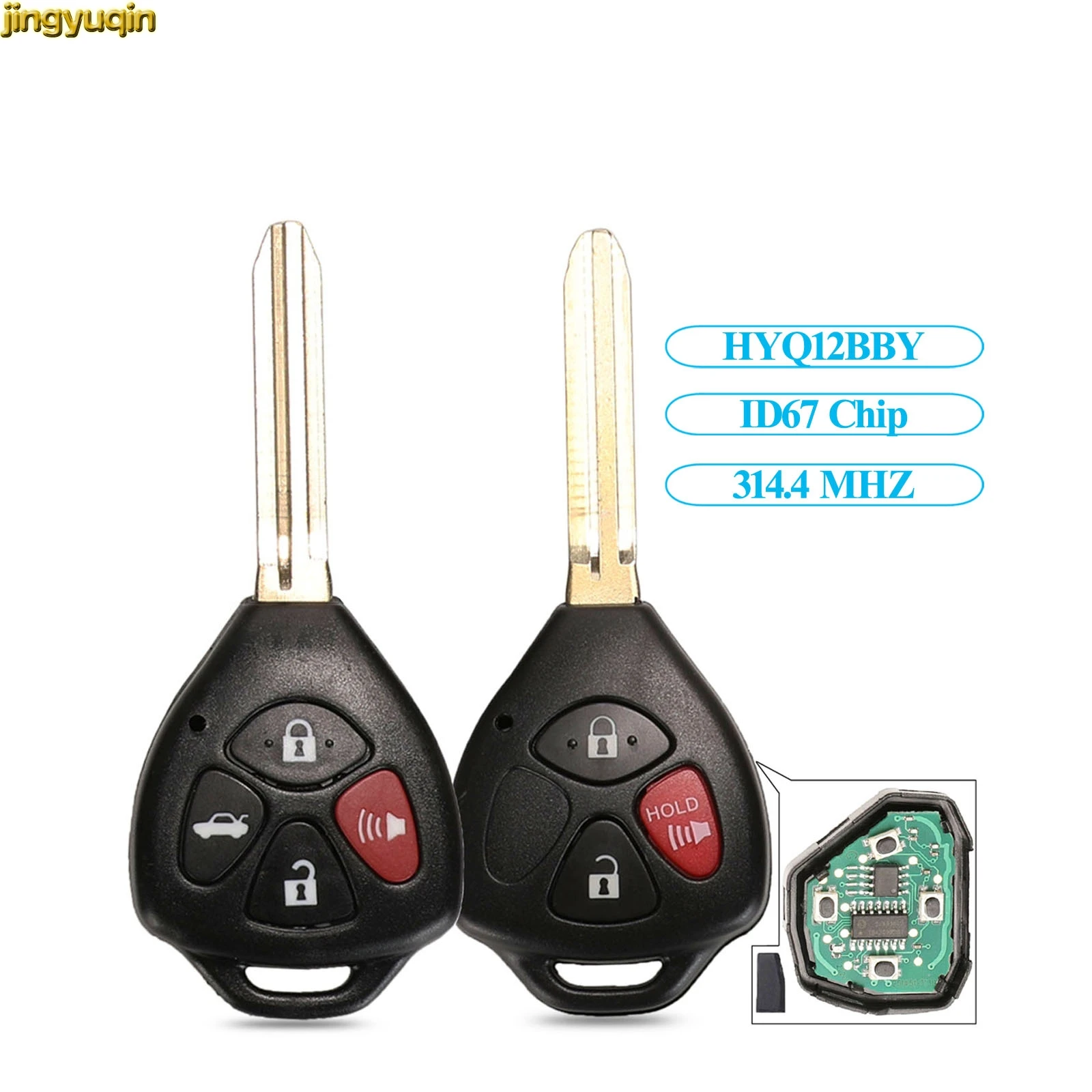 Jingyuqin дистанционный ключ автомобиля 314 4 МГц ID67 чип HYQ12BBY для Toyota Camry Avalon Corolla Matrix RAV4