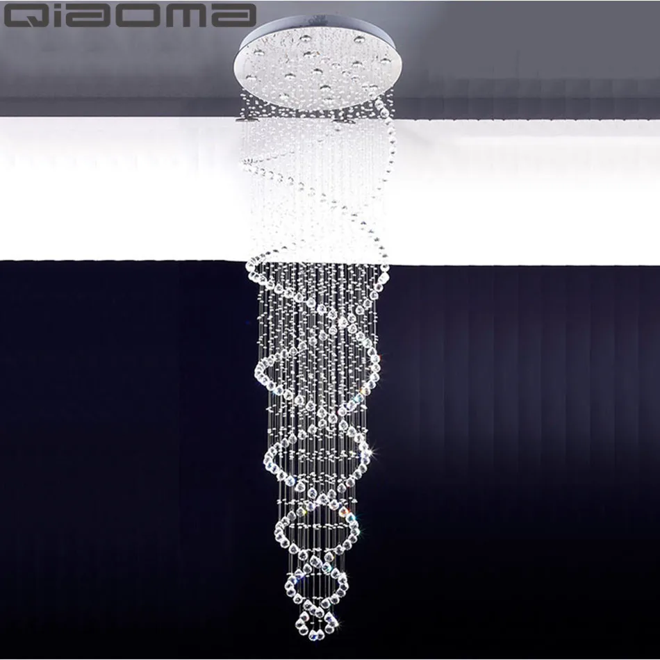 Роскошная Современная хрустальная люстра круглой формы лампа для зала