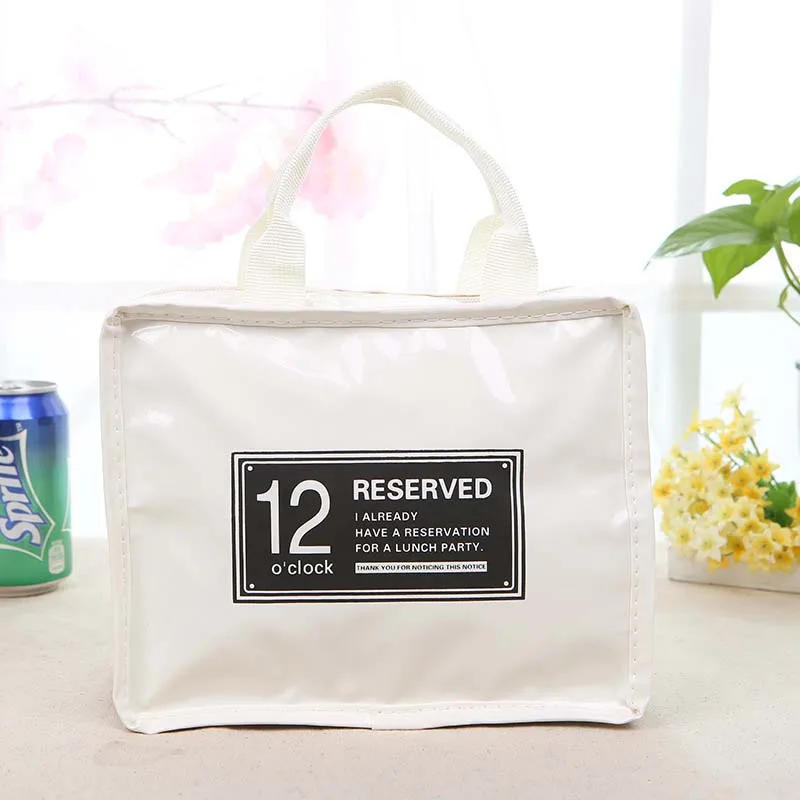 White Size S Сумка для ланча из искусственной кожи, пакет для льда, термо сумка для детской бутылочки для женщин, Детские ланчбэги, сумка-холодильник изоляция коробочки для обеда, сумка - Цвет: White Size S