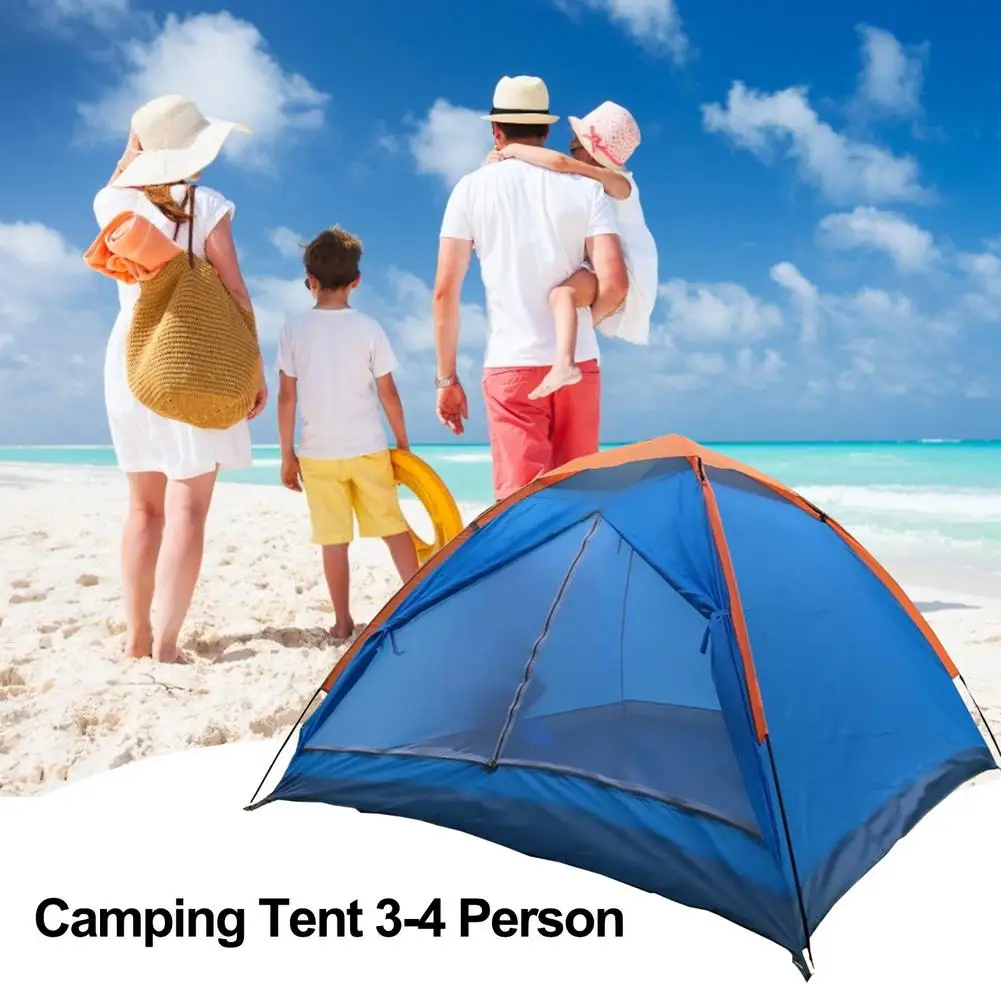 

Camping Tent 3-4 Person Family Dome Tent Easy Set Up For Camp Hiking Tent Camping Tent Tents Outdoor Camping Party Tent