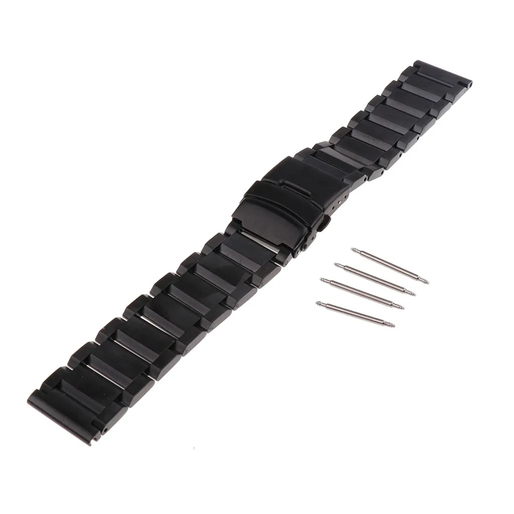 

Blesiya Trapezoidal Stainless Steel Watchband Brushed Double Buckle