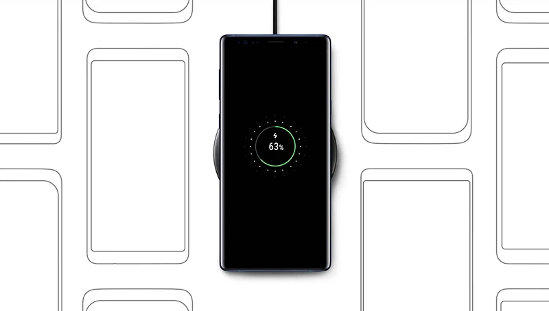 Беспроводное зарядное устройство Samsung Qi для Galaxy S6 S7 Edge S8 S9 S10 Plus Note 5 8 9 iPhone X XR XS Max Mi
