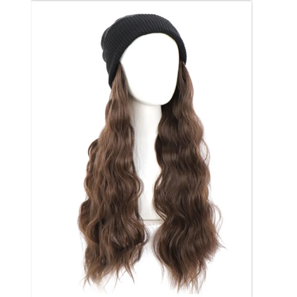 MUMUPI наращивание волос шляпа парик cap для на осень зиму теплая вязаная шапка с