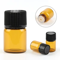 100pcs 1ml 2ml 3ml amber glass vials mini essential oil bottles with orifice reducer black plastic cap %d0%ba%d0%be%d0%bd%d1%82%d0%b5%d0%b9%d0%bd%d0%b5%d1%80