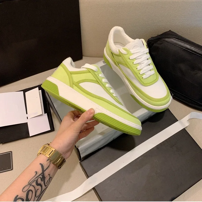 

Small fragrance canvas shoes women's new leather color matching lace-up small white shoes couple black and white flat shoeswomen