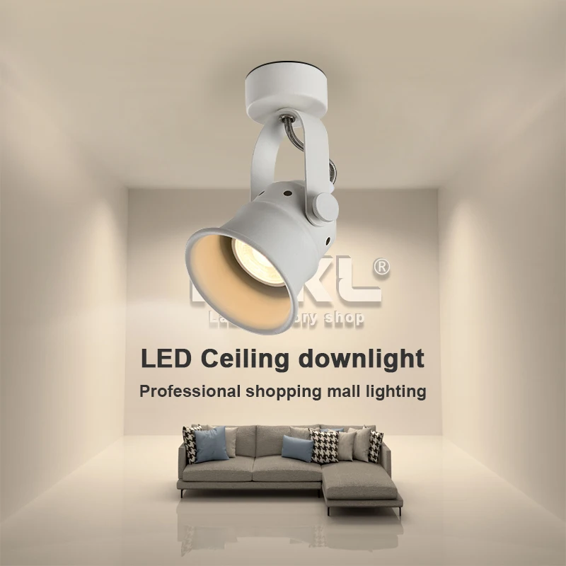 

Spotlight led Ceiling Light Retro Downlight Waived Rail Light COB Clothing Store Light Background Wall Light Industrial Lamp 220