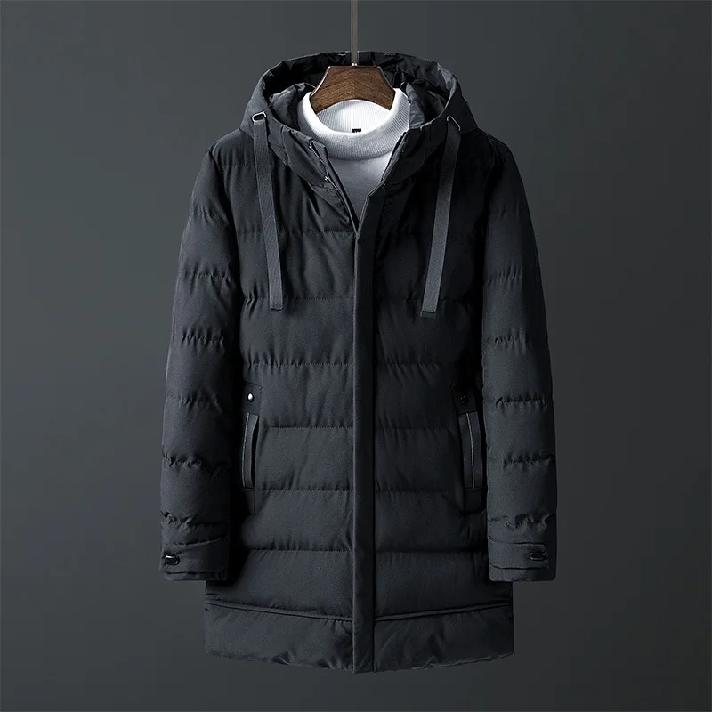 Winter Men's Jackets, Cotton Jackets, Men's Down Jackets, Mid-length Trendy Thick Padded Jackets, New Warm Cotton Jackets For