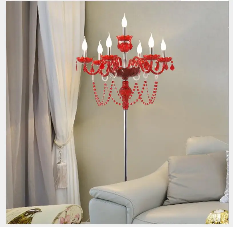 Современные декоративные хрустальные напольные лампы для спальни золотая