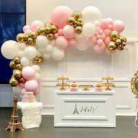 103 pcs macaron white balloons garland arch kit pink gold white balloon decoration for wedding baby shower family party