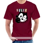 Мужские классические хорошо выполненные футболки Felix Cat Grey, мужские повседневные футболки @ 003255