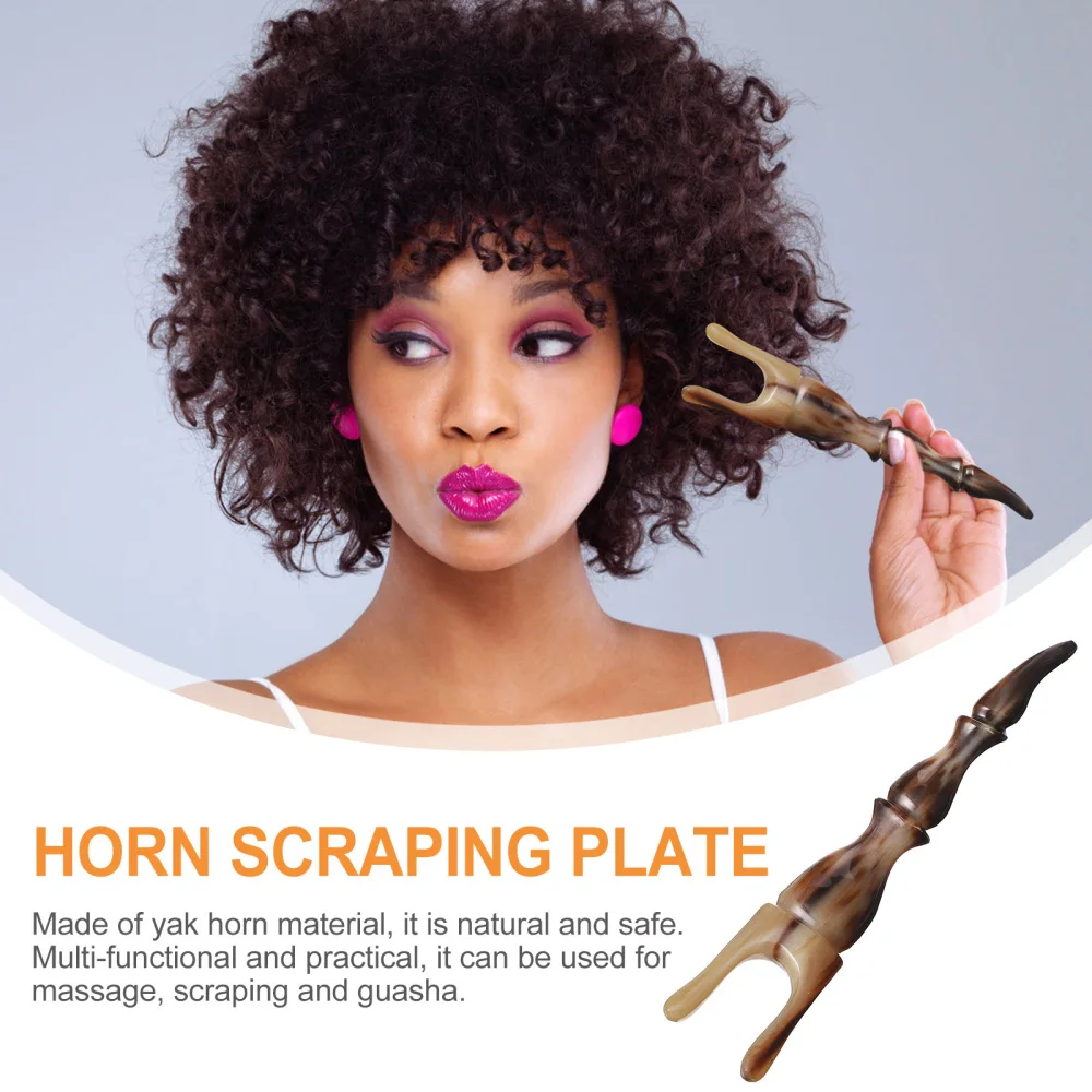 

1Pc Horn Scraping Plate Acupuncture Tool Guasha Stick Body Massager