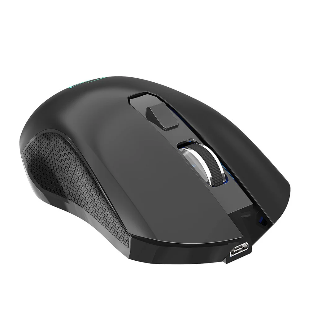 

2.4G USB Wireless Mouse 2400DPI Adjustable Rechargeable Colorful Lighting Game Low Noise Ergonomic Computer For PC