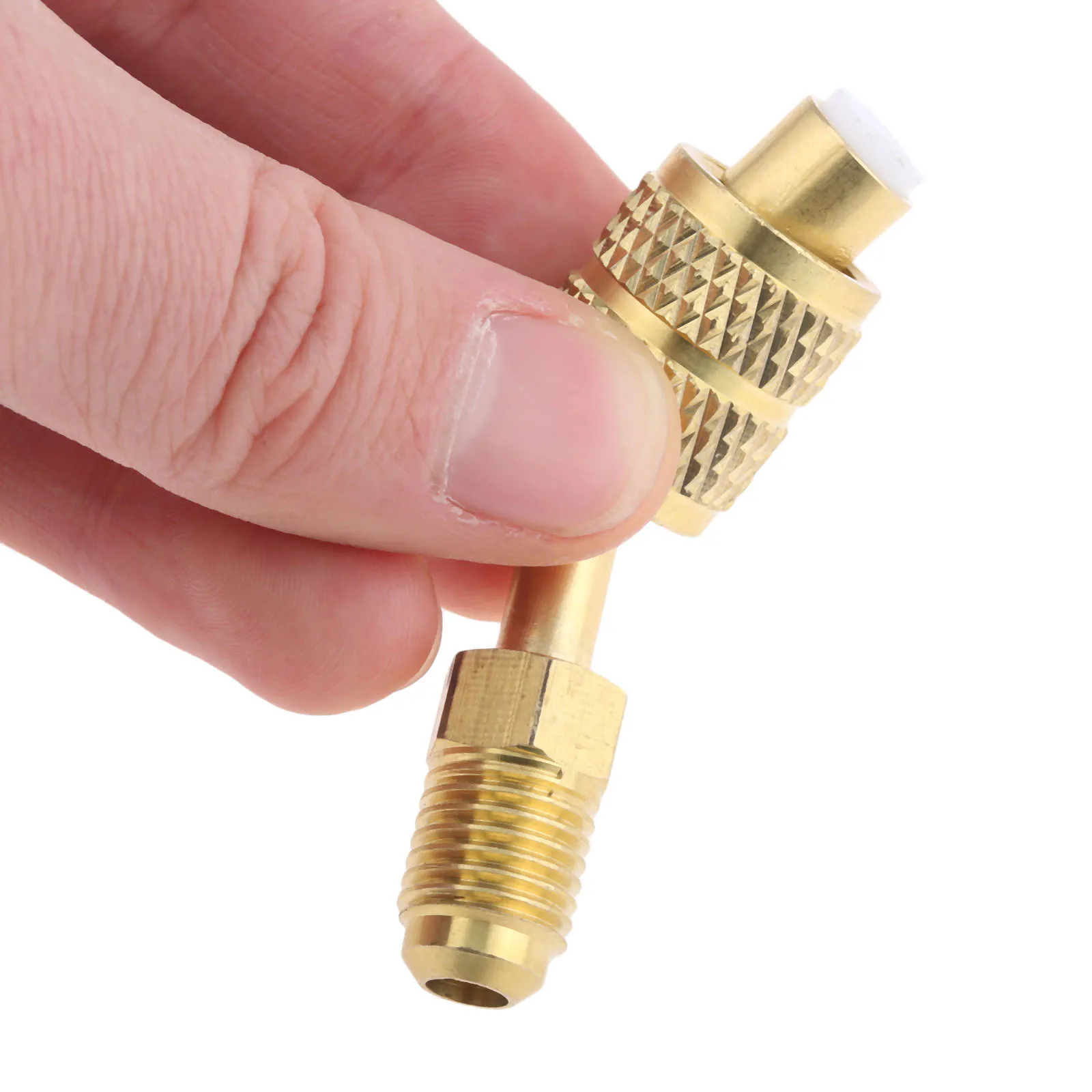 2x R410a Adaptor Connector Split Ductless Service Port Adapter 5/16&quot SAE Female To 1/4&quot Male Mayitr Brass Air Condition Tool |