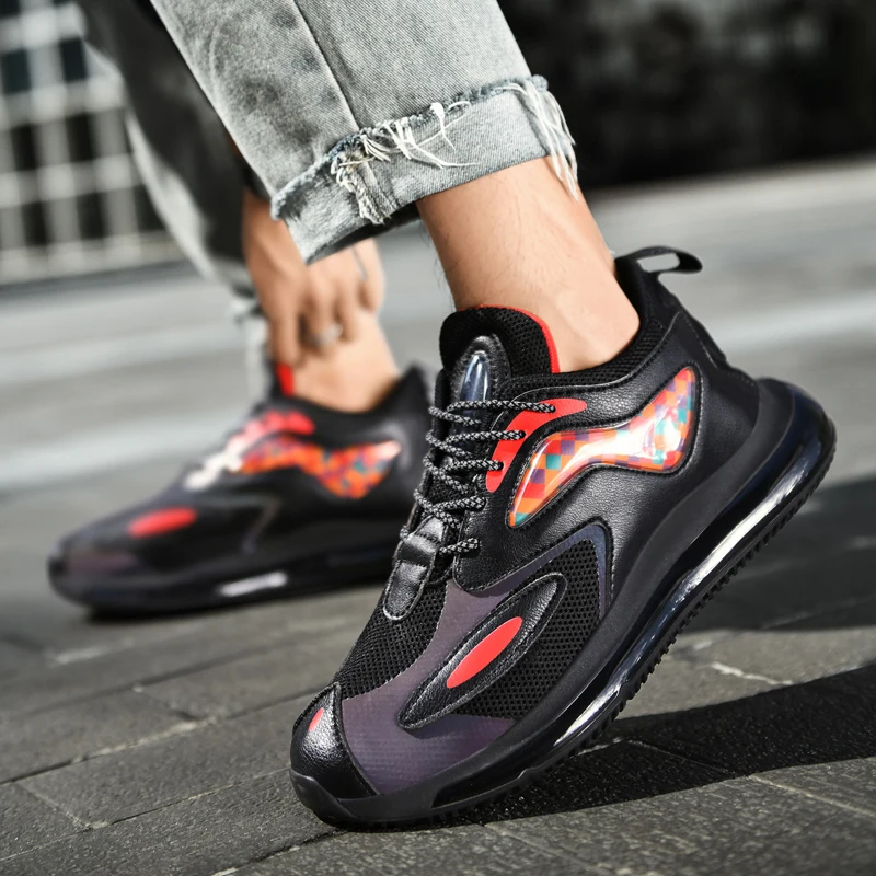 

2021 Men sneaker Breathable Light Soft Summer Flying Woven Non-slip Combination Outdoor Running Shoes Zapatillas Hombre 47