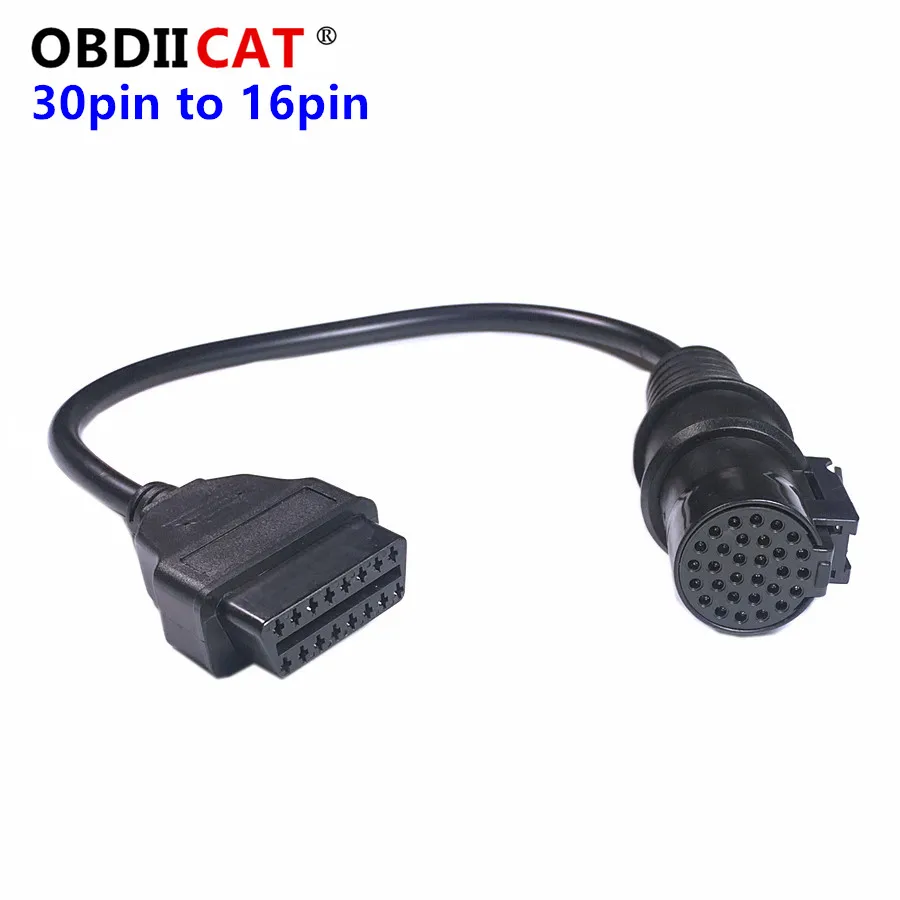 100 шт. Новый OBD адаптер для I-VE--CO 30Pin до 16Pin женский грузовик 2 кабель разъем I-V-E-C-O 30 pin