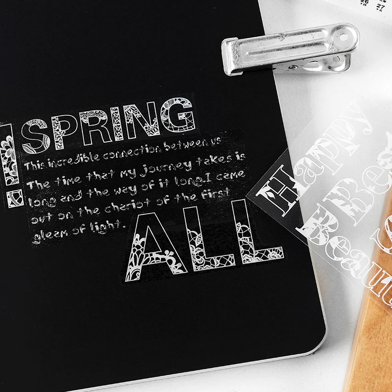 

1pcs Masking Tape Japanese Paper Text Letter Album Decoration Collage Scrapbook Adhesive Paper DIY Aesthetic Custom Stickers