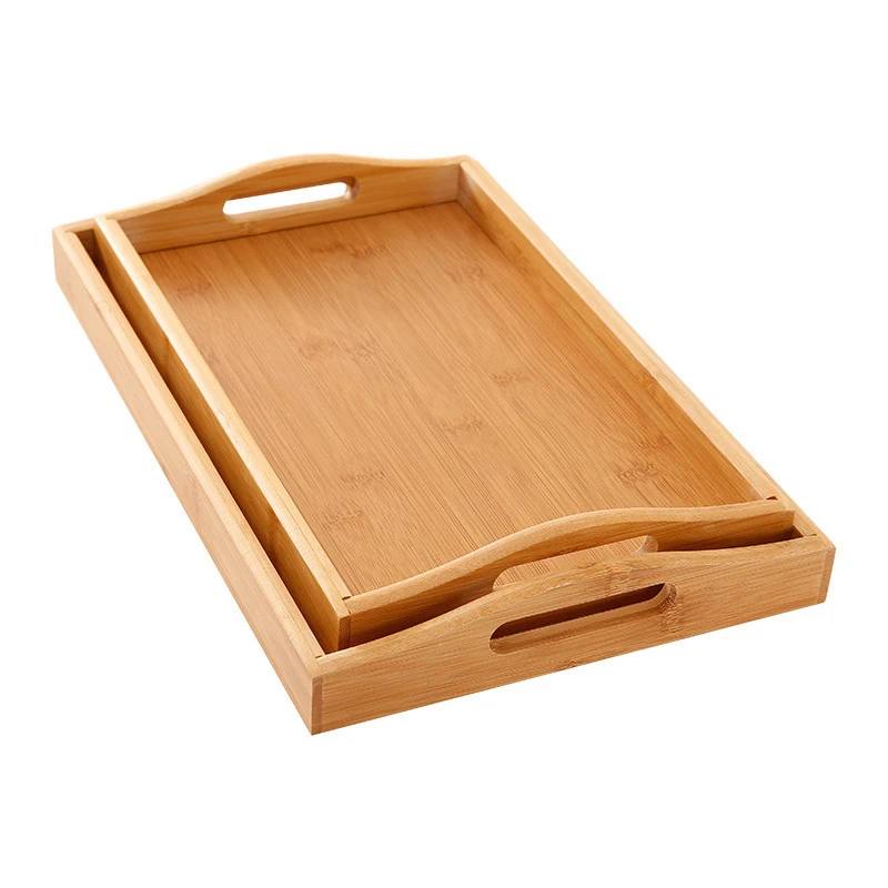 

Bamboo Wooden Rectangular Tea Tray Solid Wood Tray Home Dry Tea Tray Kung Fu Tea Cup Tray Wooden Hotel Dinner Plate SLC88