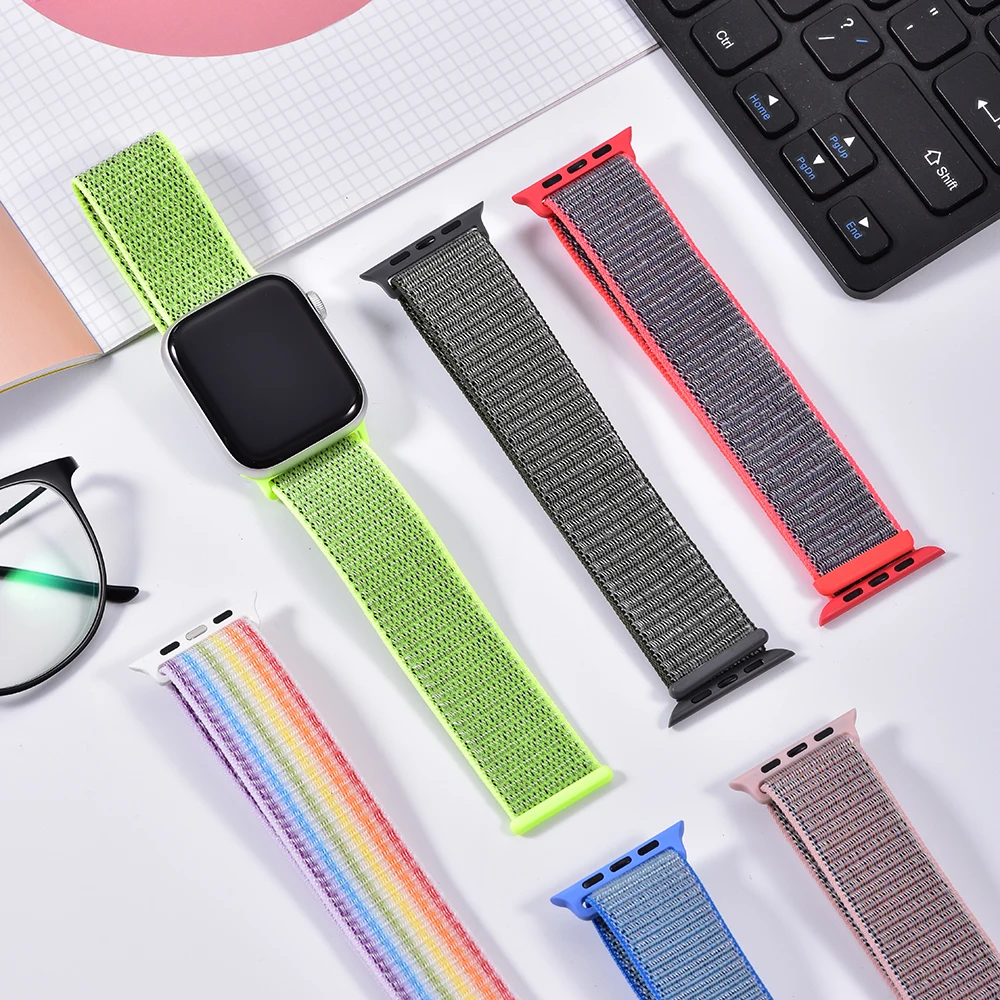 Спортивный Мягкий ремень дышащий нейлоновый ремешок для apple Watch серии 5 4 321 серия 38