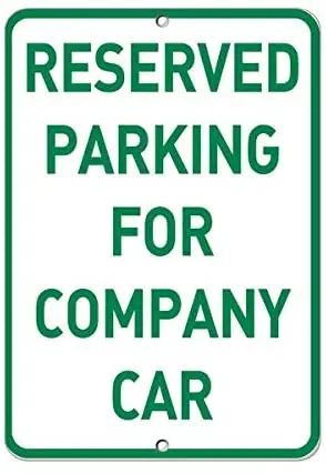 

Crysss Warning Sign Reserved Parking for Company Car Parking Sign Road Sign Business Sign 8X12 Inches Aluminum Metal Sign
