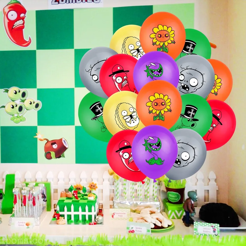 Col вечерние с изображением героев Plants VS Zombies латексных воздушных шаров набор тема