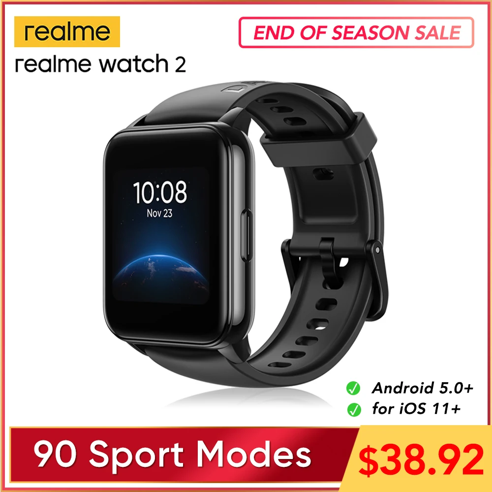 Смарт часы realme 2 90 спортивных режимов 12 дней без подзарядки|Смарт-часы| |