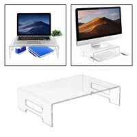 clear monitor stand platform laptop printer riser bed tray home office