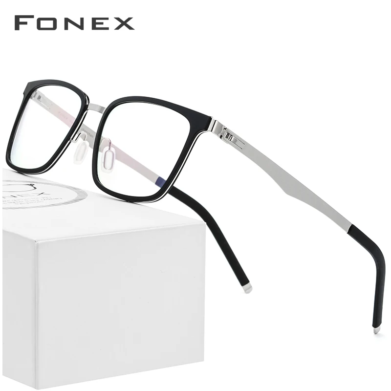 FONEX TR90, оправа для очков, Мужские квадратные очки по рецепту,, новинка, близорукость, оптическая оправа, очки для женщин, Безвинтовые очки