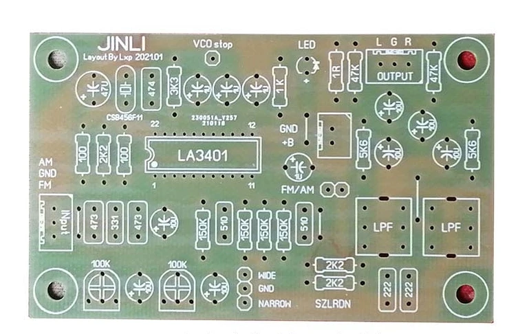

LA3401 печатная плата стерео декодирования FM