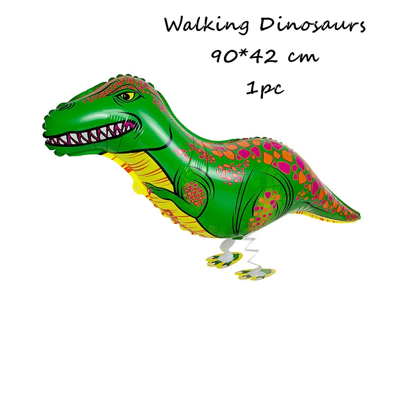 Walking dinosaurs 1 шт гуляющий динозавр фольга гелиевые шары мальчики дети ребенок душ лес джунгли животные тематическая вечеринка на день рождения украшения принадлежности - Цвет: Walking dinosaurs