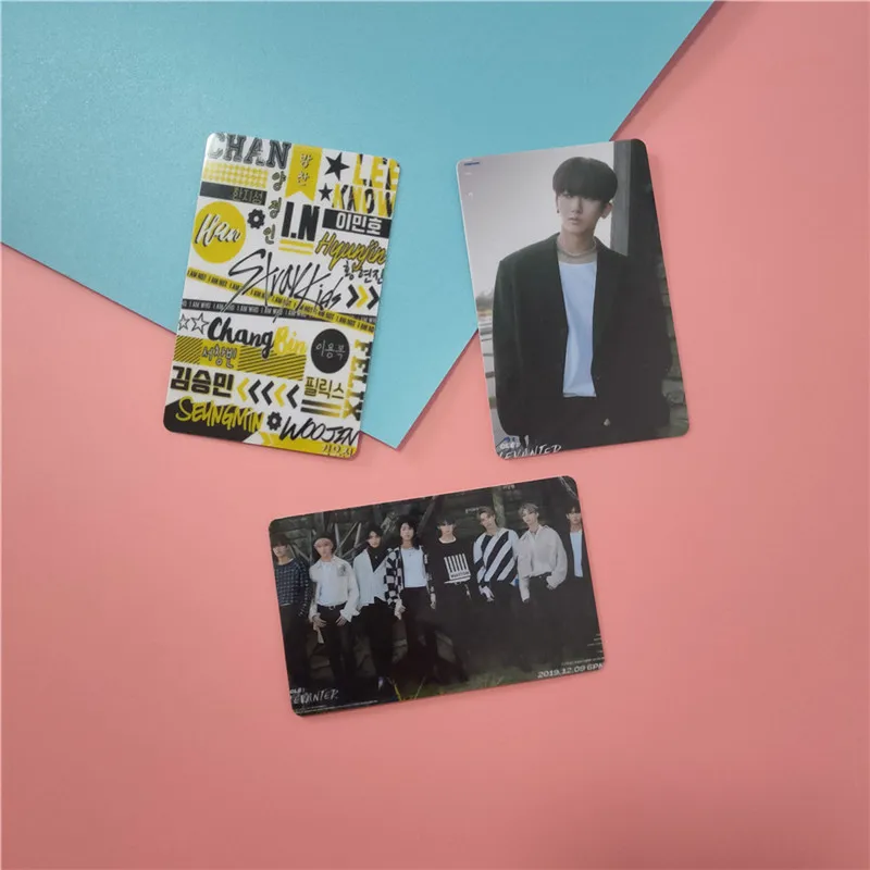 1 шт. карточки-наклейки из PVC с кристаллами для альбома kpop Straykids Cle: LEVANTER Felix BANG CHAN Bang Chan Lee Know Hwang Hyun Jin Bus on.