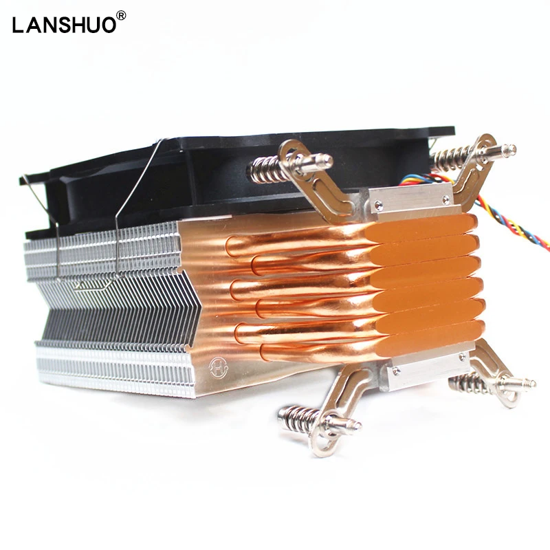 LANSHUO Cooler CPU X97 2011v3 V4 best budget Cpu cooler 6 Heat pipe 120mm RGB fan LED Cooling X79 X99 X299 New Arrivals Hot