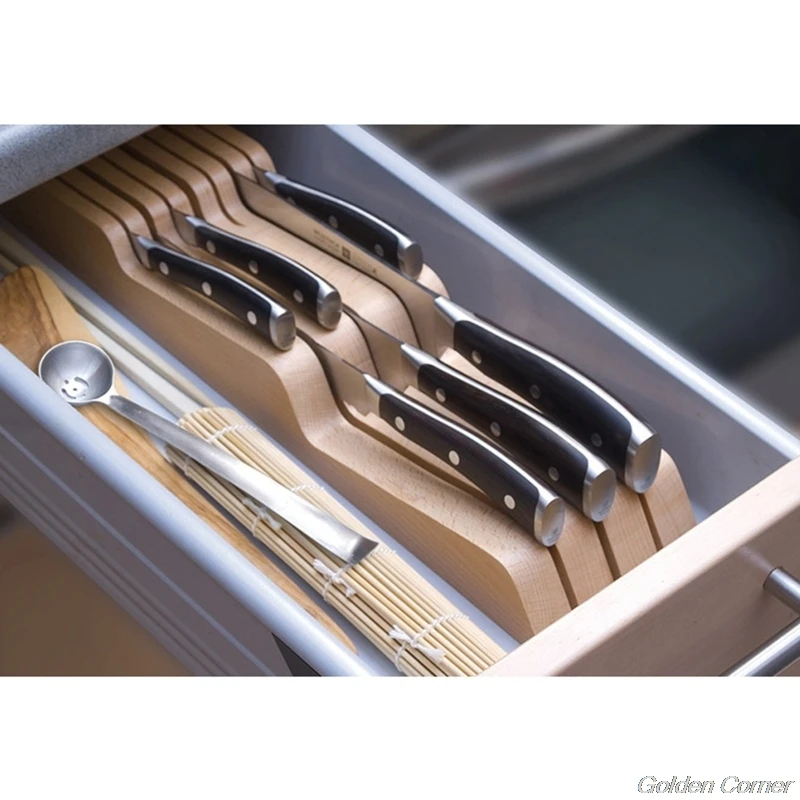 

Knife Drawer Kitchen Cutlery Holder Wooden Butcher Knife Holder Knife Rack Storage Knife Organizer Drawer J21 21 Dropshipping