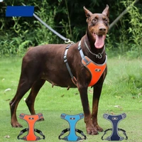 pet reflective cat dog adjustable harness medium large dog lead walking running leash dogs chest strap vest dog cat accessories