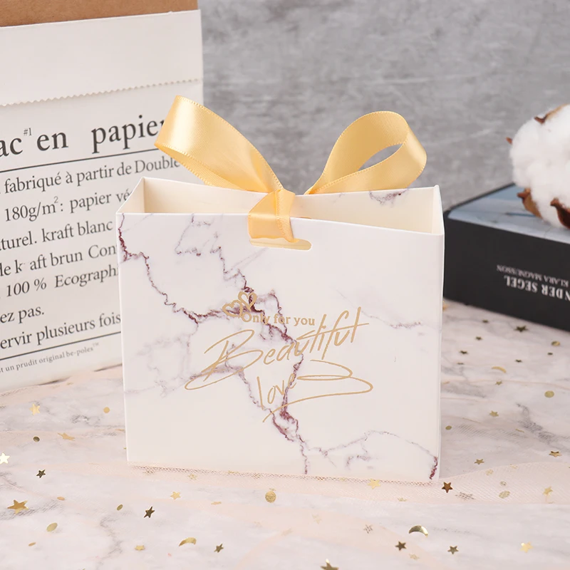 1 шт. креативный серый мраморный Подарочный пакет коробка для бумажных