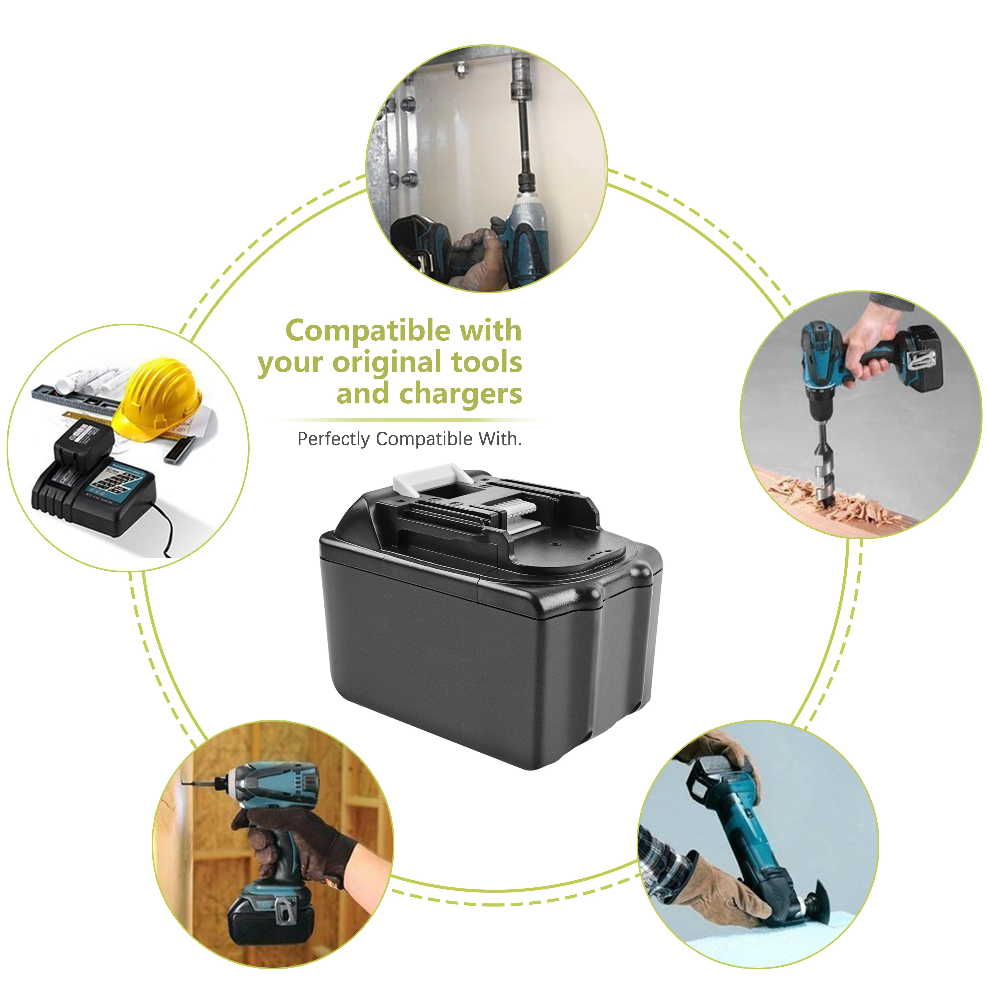 Batcool 9000 мАч 18 в LXT литий ионная аккумуляторная батарея для Makita BL1830 BL1835 BL1815 BCS550 BFS450