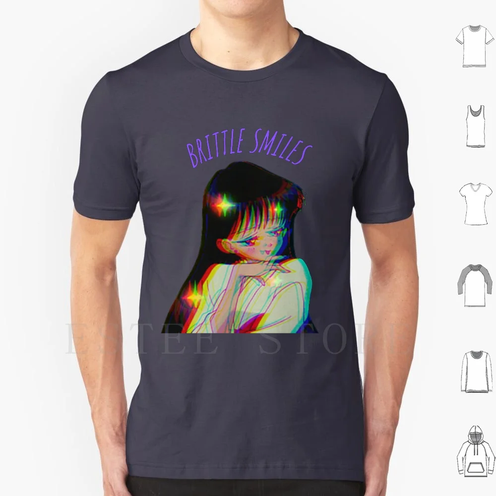 Хлопковая футболка с ломтвыми улыбками для мужчин принтом сделай сам аниме