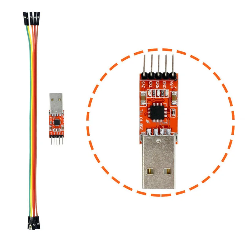 2х USB 2 0 к ttl UART 5PIN модуль последовательный преобразователь CP2102 STC PRGMR с