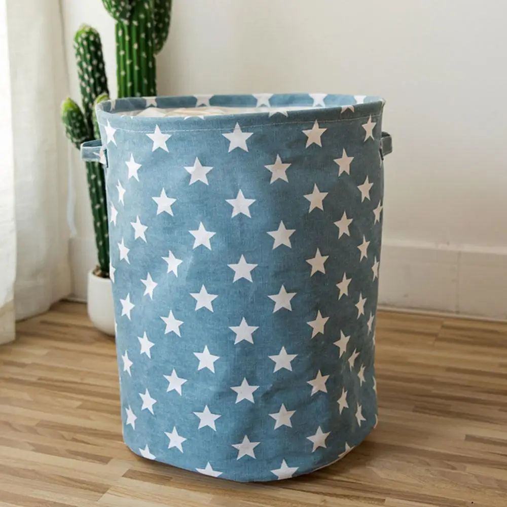 

60% Hot Sales!!! Bedroom Toy Clothes Canvas Storage Bag Container Folding Laundry Basket Bucket