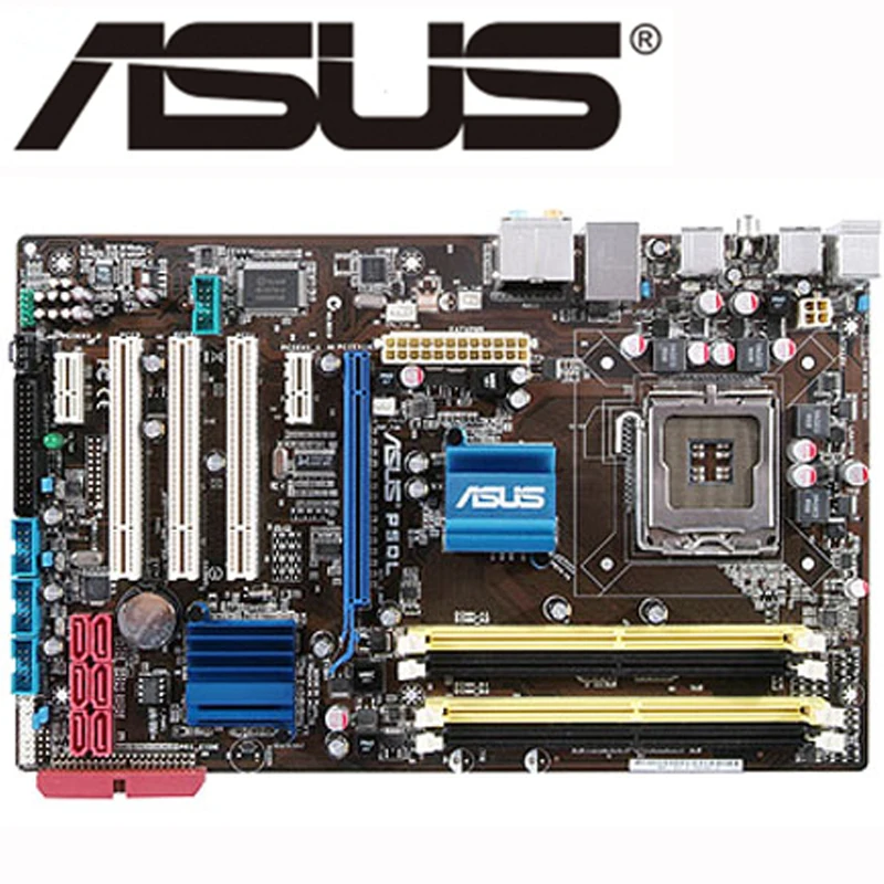 ASUS P5QL Motherboard LGA 775 DDR2 16GB For Intel P43 P5QL Desktop Mainboard ATX Systemboard SATA II PCI-E 2.0 16X USB2.0 Used