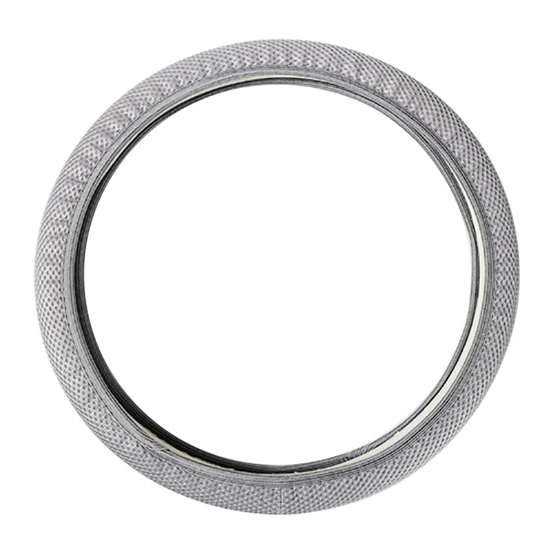 

1 Pcs Car Steering Wheel Cover Breathable Mesh Cloth Gray Anti-Slip Cover Four Seasons Universal Car Interior Accessories