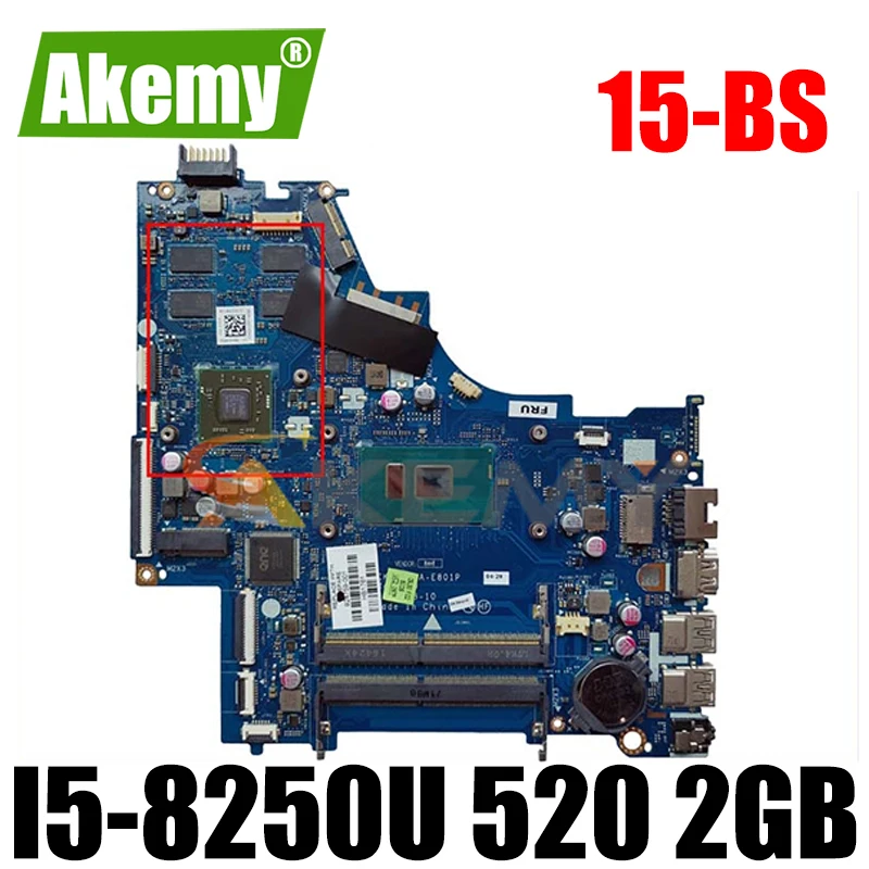 

934910-001 934910-601 DKL50 LA-E802P Original For HP 15-BS 15T-BS Laptop Motherboard SR3LA i5-8250U CPU Radeon 520 2GB