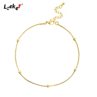 leeker gold beads bracelet femme stainless steel bracelets women fashion jewelry 2021 new 042 lk2