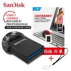 Флэш-накопитель SanDisk CZ430 ULTRA FIT Mini USB 3,1, 128 ГБ, 64 ГБ, карта памяти 32 ГБ, 16 ГБ, флэш-накопитель usb для автомобильных ноутбуков
