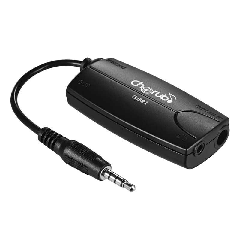 

Интерфейс для музыкальных инструментов Cherub GB2I, переходник для гитары, бас-клавиатуры, микрофона и для Iphone/Ipad